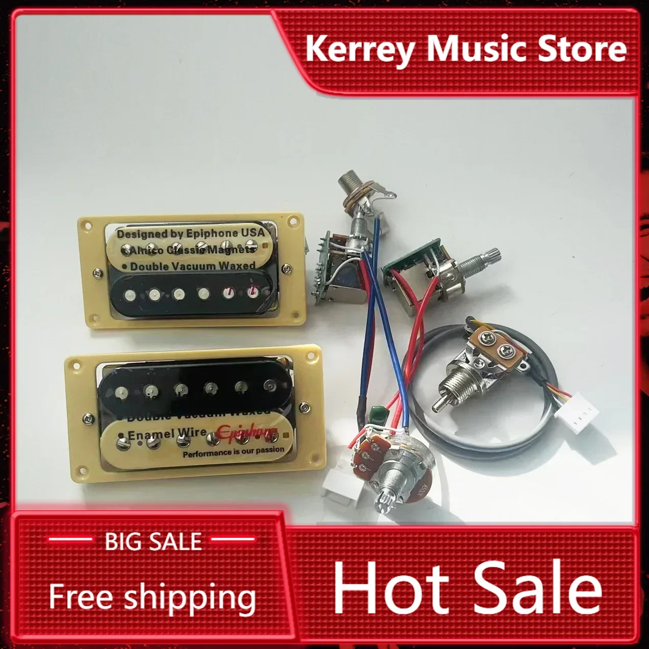 

guitar pickup standard humbucker Alnico 4C with 2V1T wiring harness