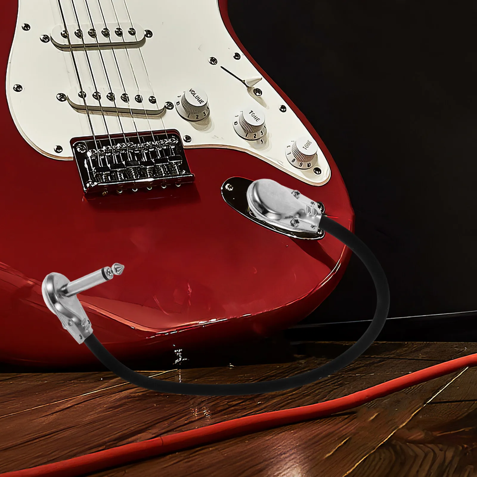 

Electric Guitar Patch Cable Flat Head Right Angle Noise Reducing Shielded Pedal Board Cable for Guitar Effects Pedals Audio