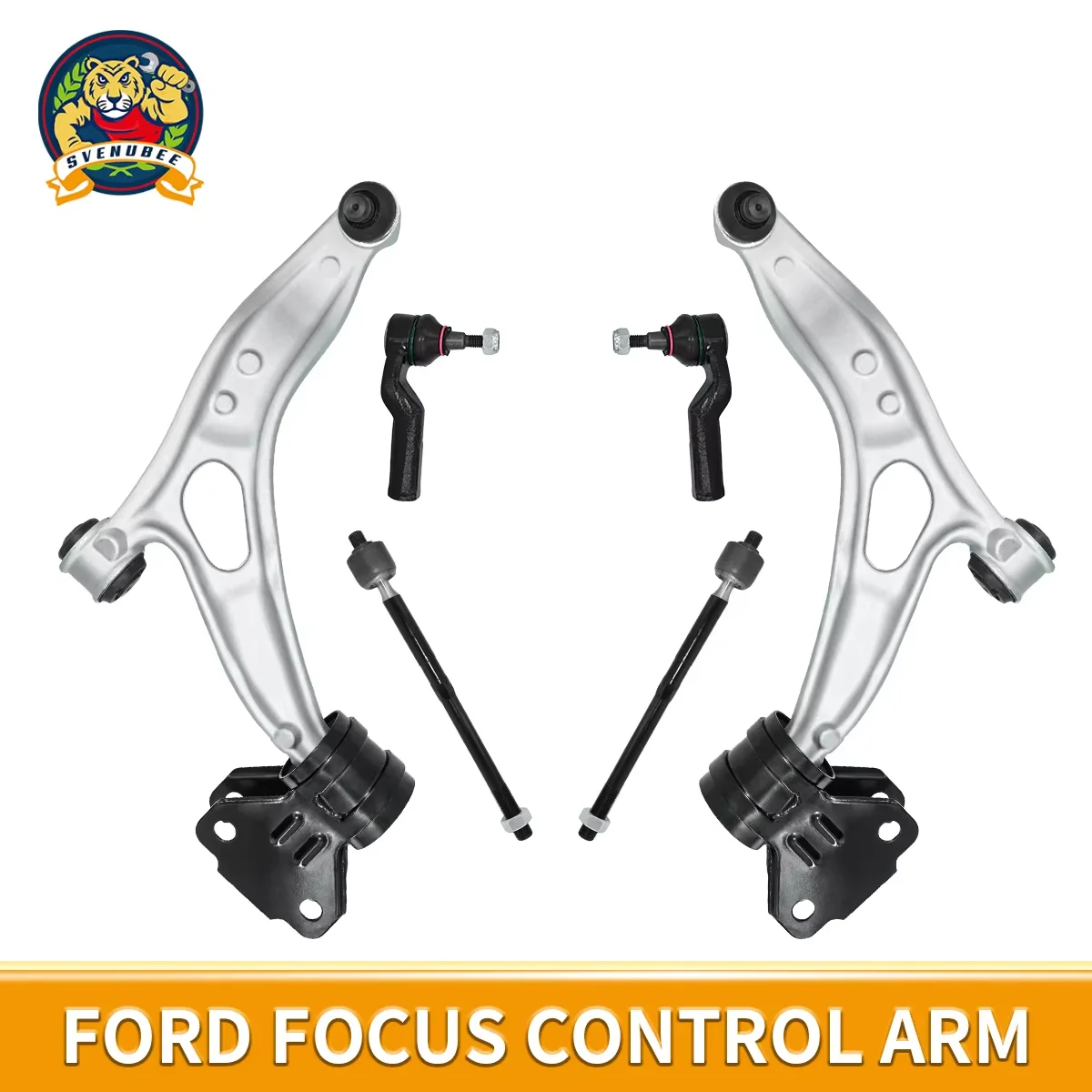 

Svenubee Front Lower Suspension Control Arms Tie Rod End Link 6Pcs Kits for Ford C-Max Focus 2012 2013 2014 2015 2016 2017