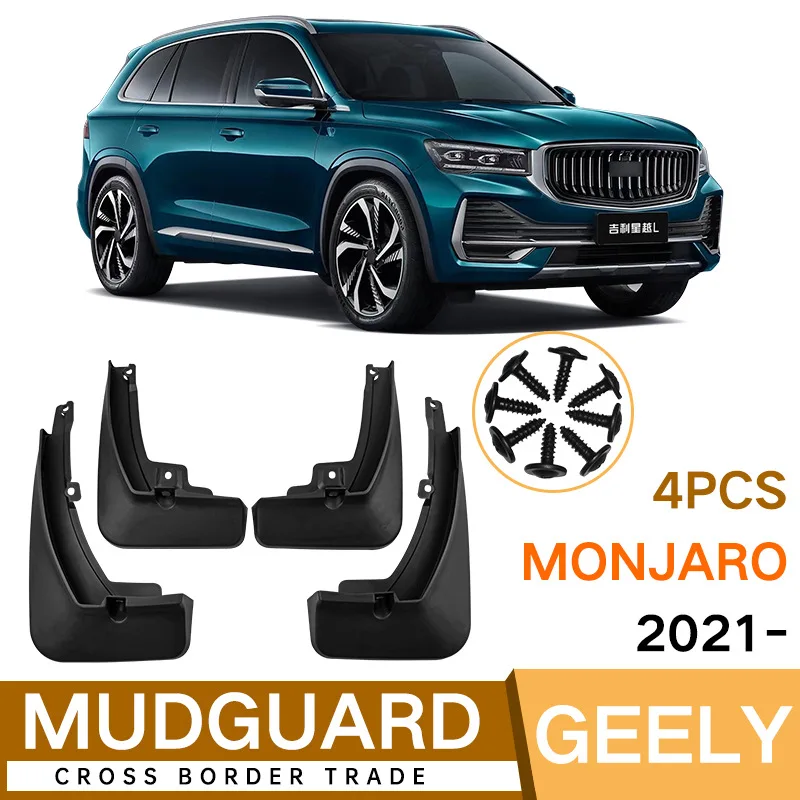 

For Geely Monjaro Car Molded Mud Flaps Splash Guards Mudguards Front Rear Styling Front Rear Car Accessories