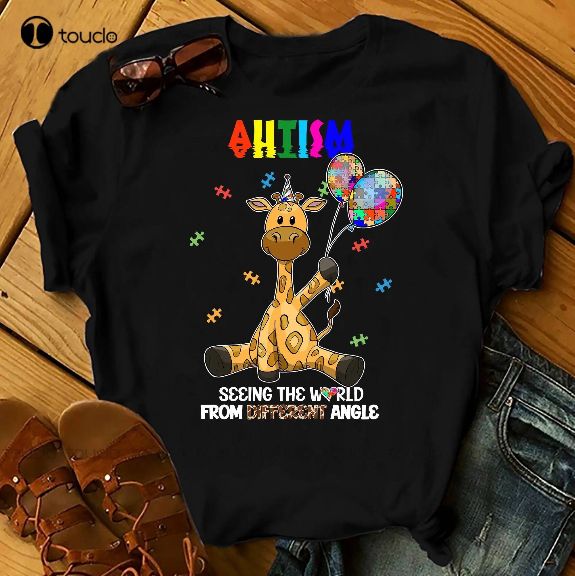 Autism Seeing The World From Different Angle - Autism Awereness T-Shirts Men Woman Kids Birthday Summer Tops Beach T Shirts New