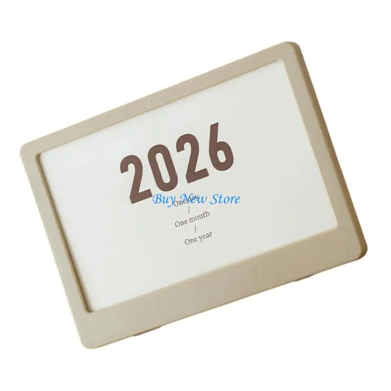 20CE 2026オフィスデスク組織のための調整可能な傾斜角度とフォトフレームを備えた多機能カレンダースタンド