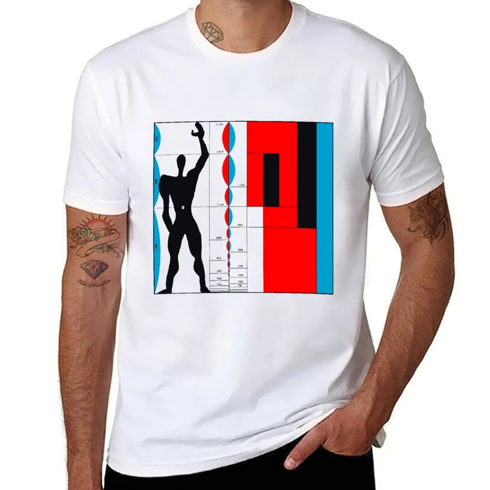 

t fit cotton The Corbusier for Modulor slim pack t shirt shirts man T-Shirt Le -