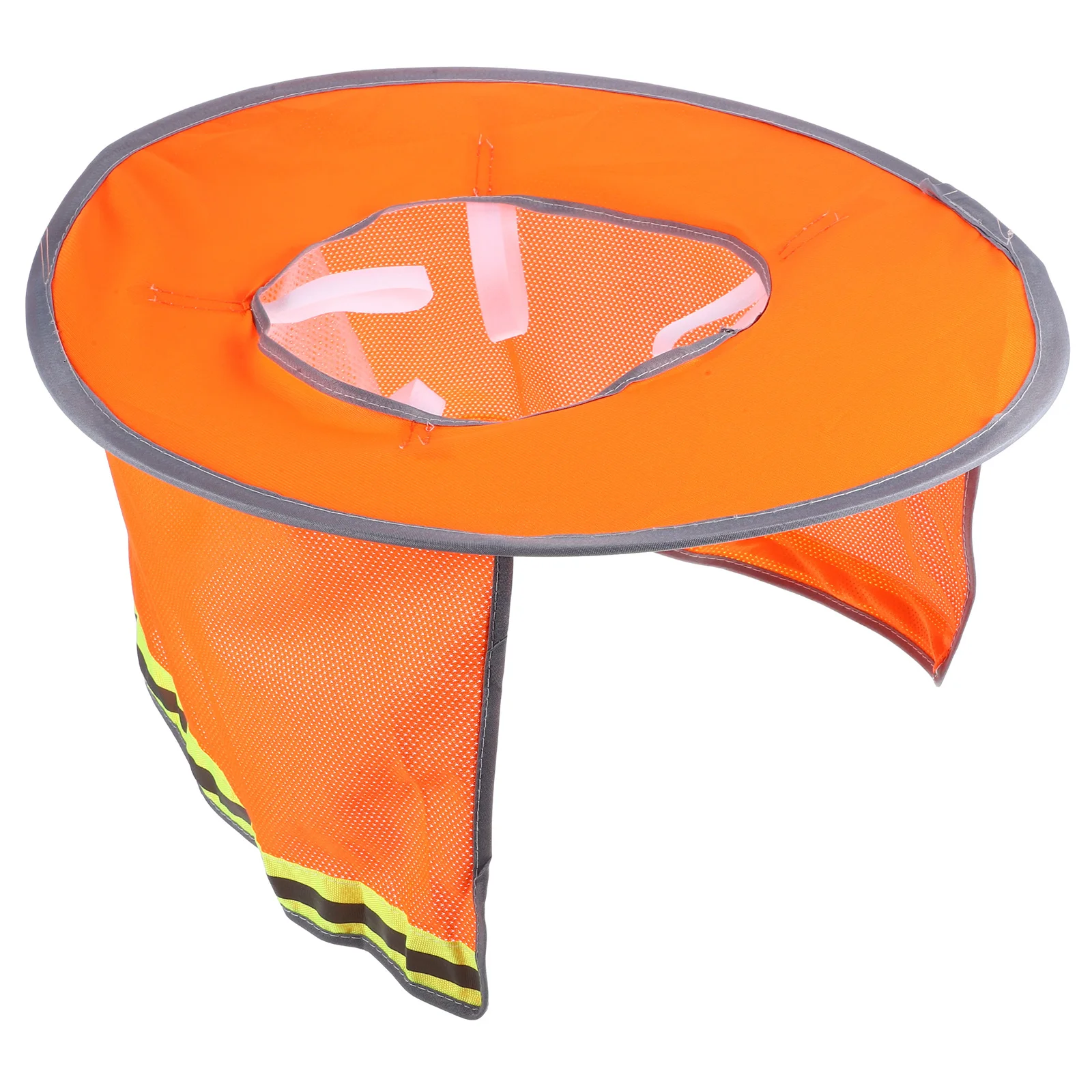 

1pc Fluorescent Yellow Wide Brim Sunscreen Safety Shade Curtain Neck Protection Construction Hard Hat Accessories Outdoor
