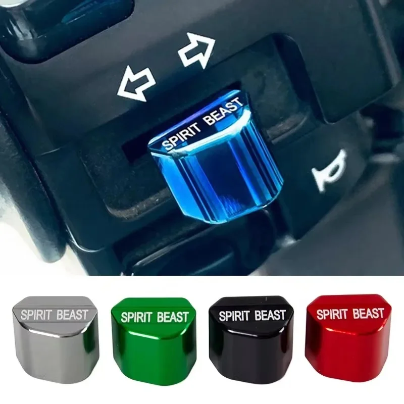 1-3Pcs Aluminum Alloy Motorcycle Turn Signal Switch Keycap High Low Beam Start Buttons Key Cap Moto Modeling Decoration