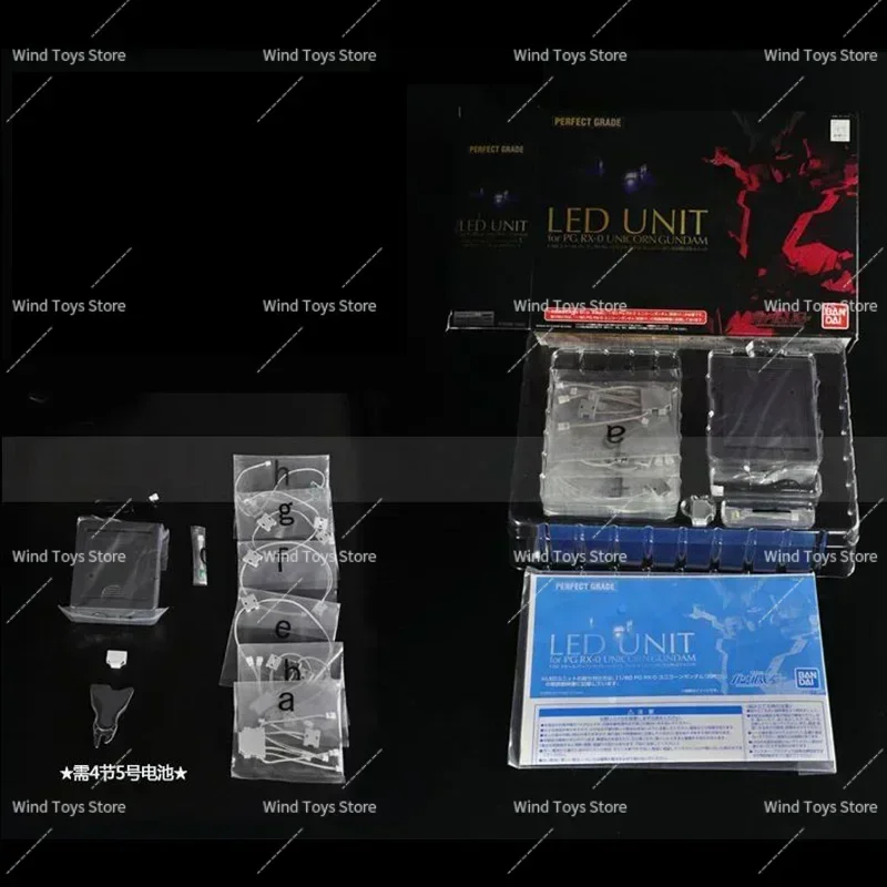 Bandai Genuine Gundam Model Kit Anime Figure PG 1/60 RX-0 UNICORN Gundam BANSHEE LED Light Set Anime Action Figure Without Body