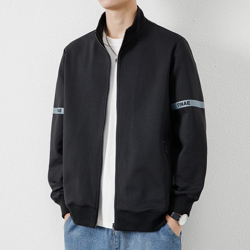 

Paimon New Midlife Мужская толстовка на молнии с воротником-стойкой Спортивная куртка Осень Повседневная куртка Универсальный топ Длинный све Све Подставка