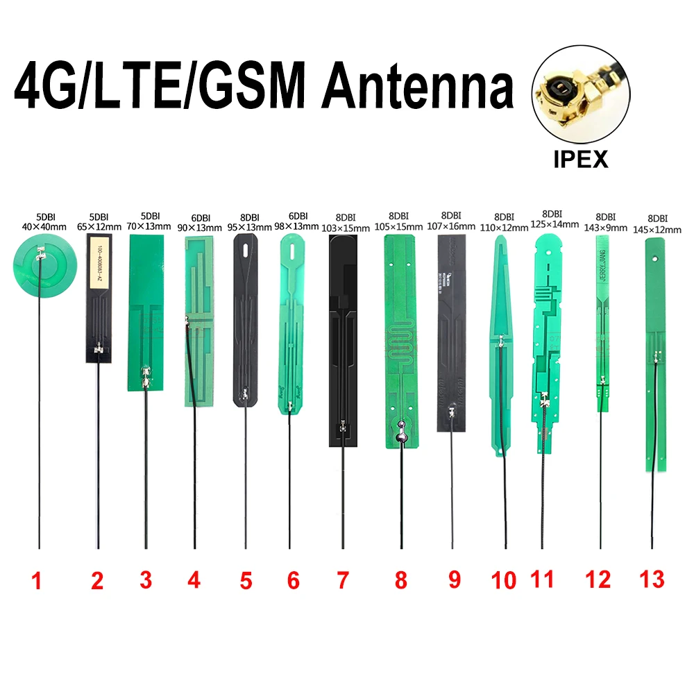 5-8DBi 3G 4G nb-iot LTE antenna IPX IPEX/U.FL connector for router LTE wireless modules EP06-E EC25-E EP06-A SIM7600E SIM7600G-H