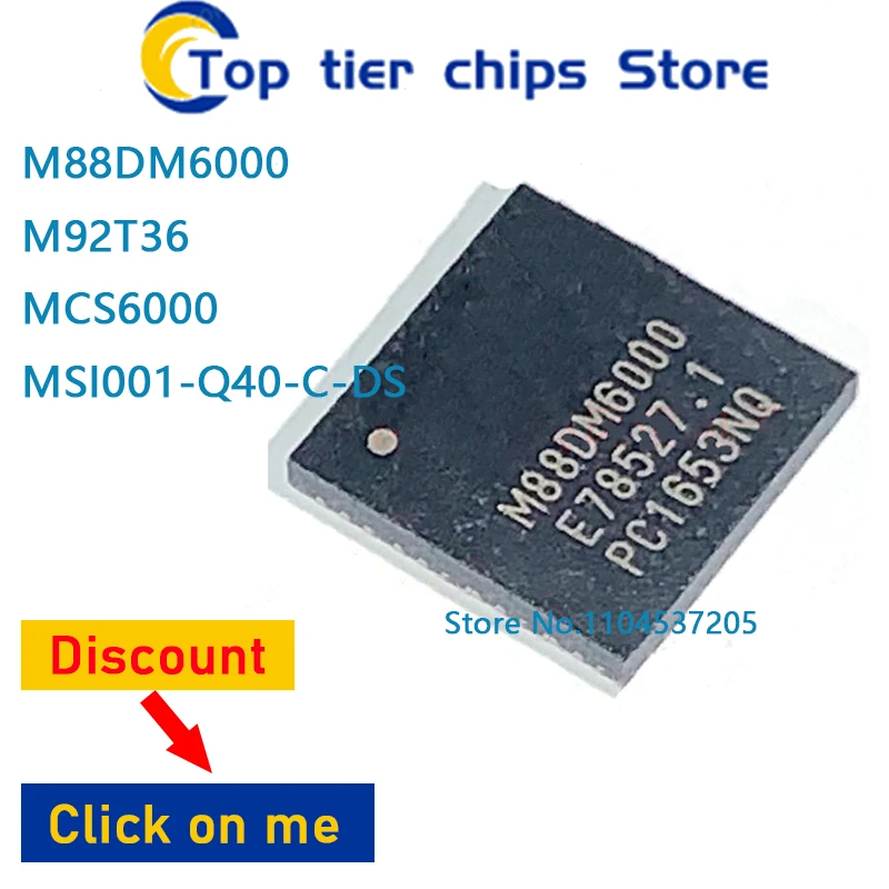 1PCS~10PCS/LOT  M88DM6000 M92T36 MCS6000 MELFAS 6SI/6SJ MSI001-Q40-C-DS QFN  100% NEW