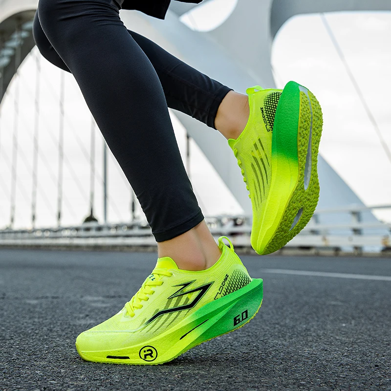 

Men Running Shoes Carbon Plate Marathon Speciality Sports Breathable Lightweight Women's Comfortable Nonskid Leisure Sneakers