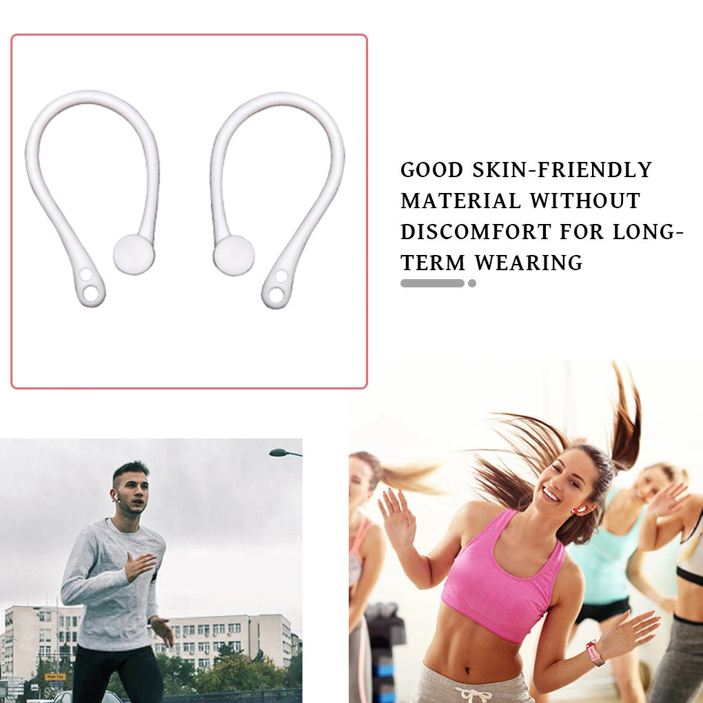 Earphone Anti-lost Hook Bluetooth-compatible Headphone Anti-lost Hanger Wireless Headset Anti-drop Holder Hook  White