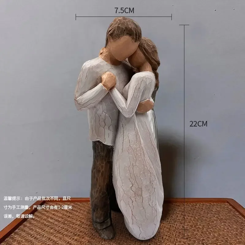 Warm Family Resin Sculpted Hand-Painted Figure Couple Lover Father Son Mother Daughter Figurine Sculpture Decorative Gifts