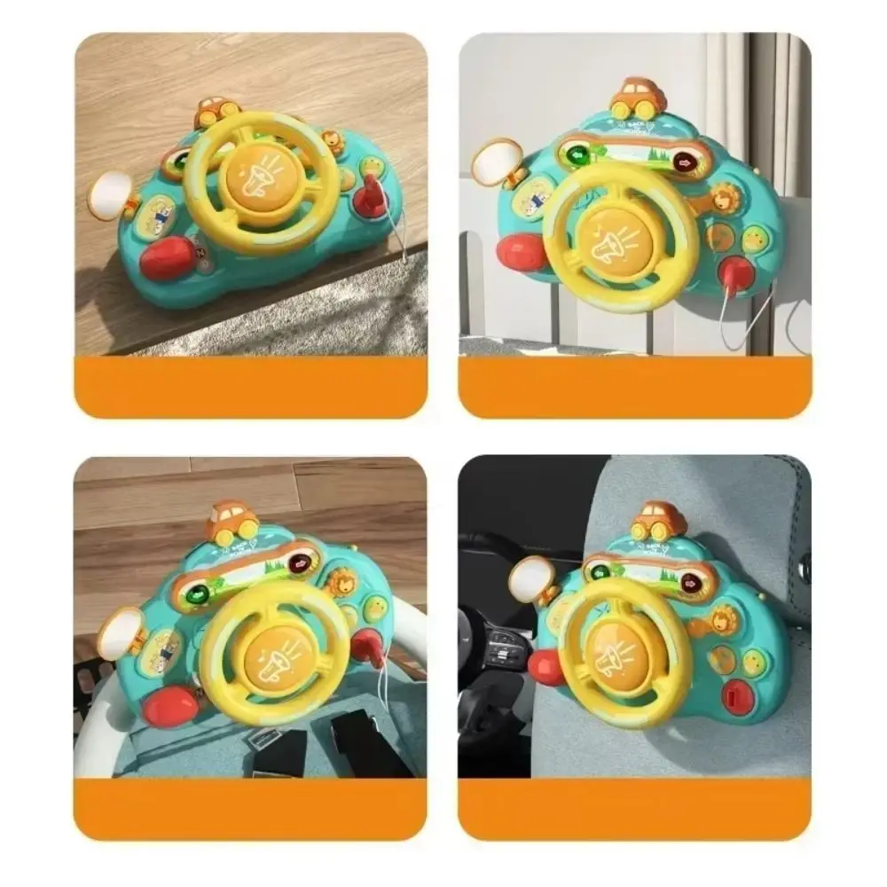 

Plastics Baby Steering Wheel Puzzle with Sound Light Electric Simulate Driving Car Interactive Early Education