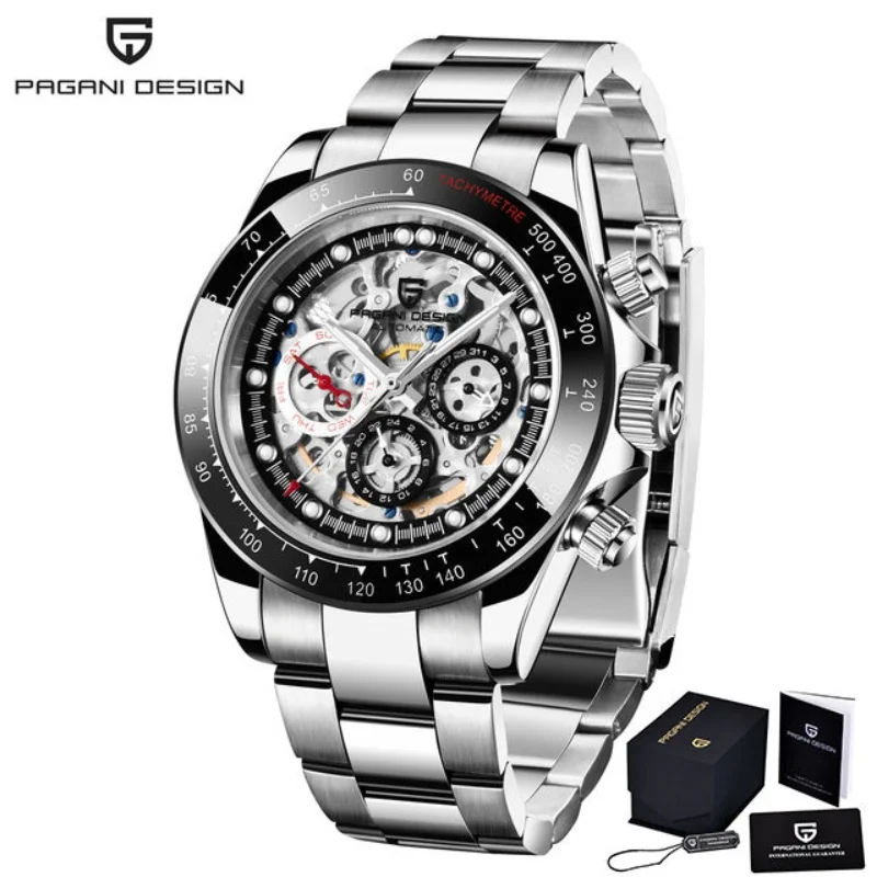 Pagani Design 2024 New 40Mm Luxury Fashion Men's Mechanical Watch PD1653 Sapphire Glass Waterproof 10Bar Luminous Reloj Hombre