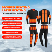M-5XL Heated Underwear Ski Suit Winter Thermal Heated Clothing 30 Areas USB Electric Heating Tops Pants Constant Temperature