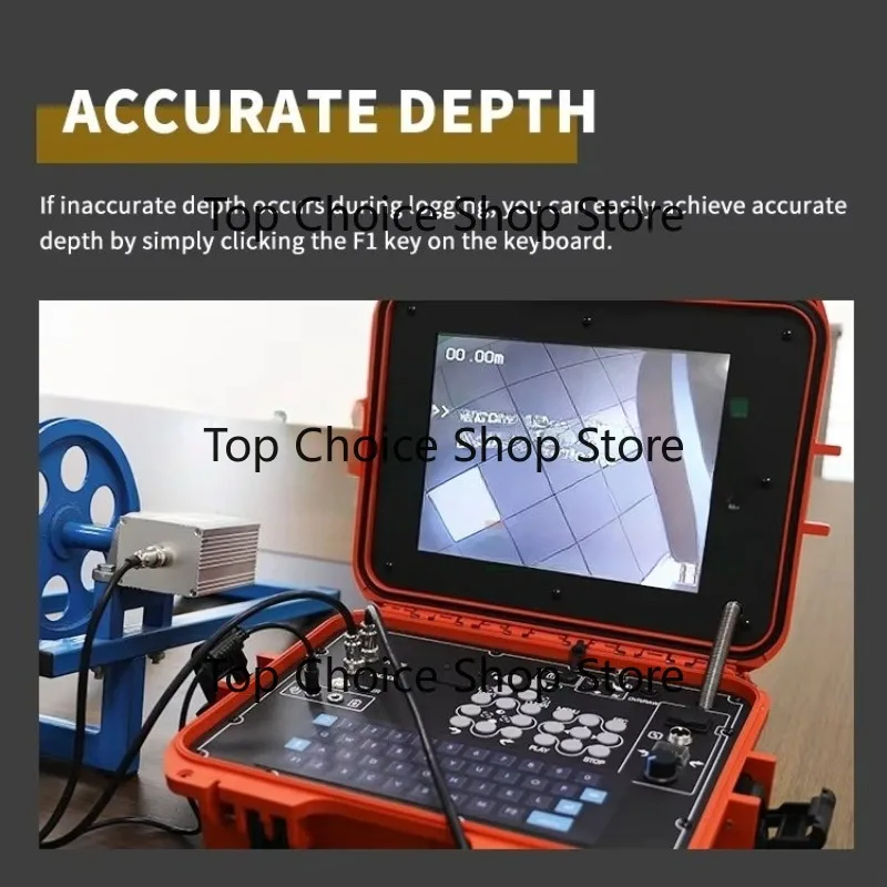 Downhole Waterproof Under Water Deep Well Inspection Borehole Inspection Camera 100m 73mm Dual Diameter
