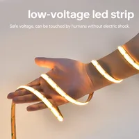 12V 24V DC CCT COB LED Strip Light 2700K to 6500K Color-Changing LED Tape Linear Double Color RA90 Dimmable Ribbon 5mm 8mm Width 6