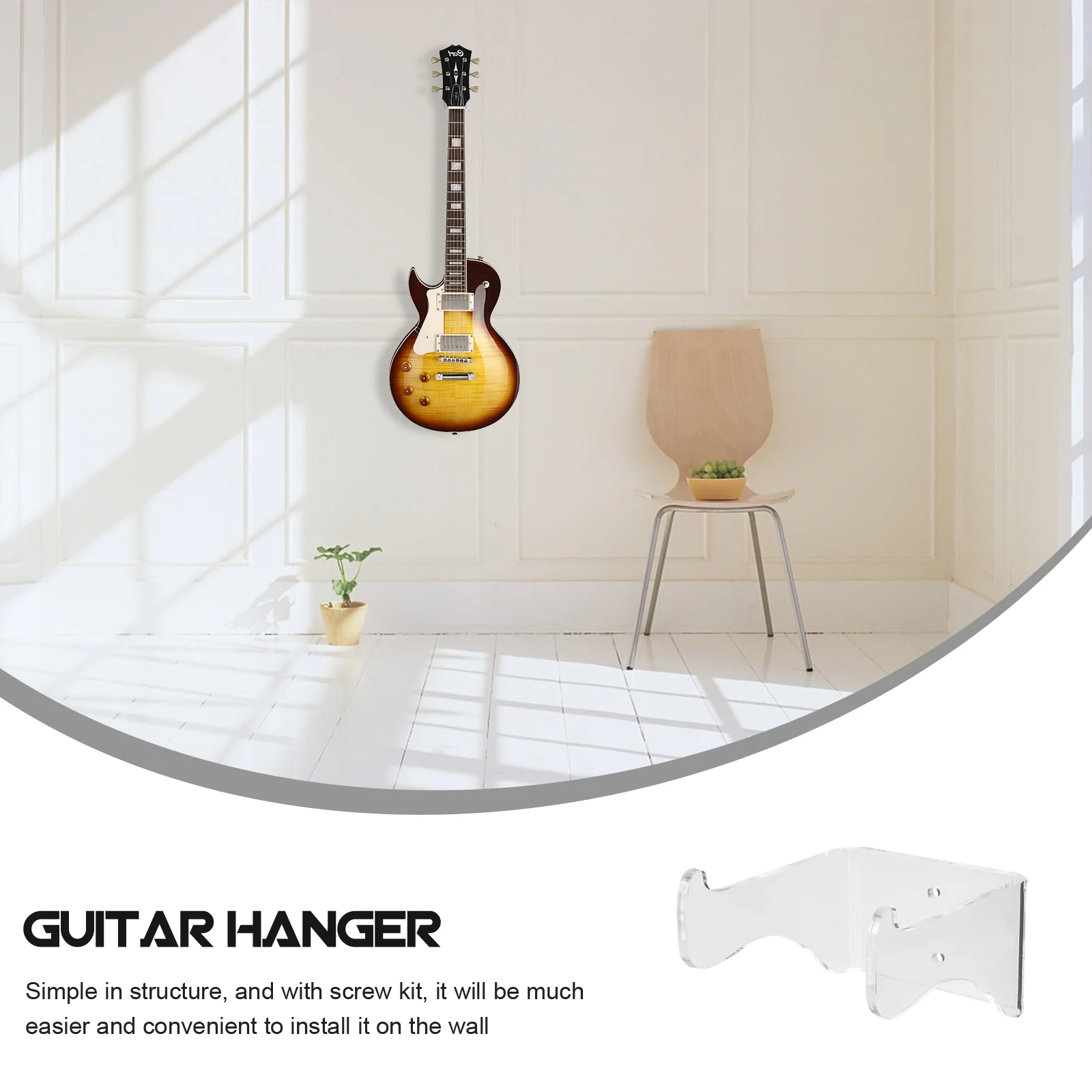 Ukulele Hanger Guitar Holder Violin Wall Mount Accessory Pick Bass Accessories Mounted Clothes Rack Hook Stand