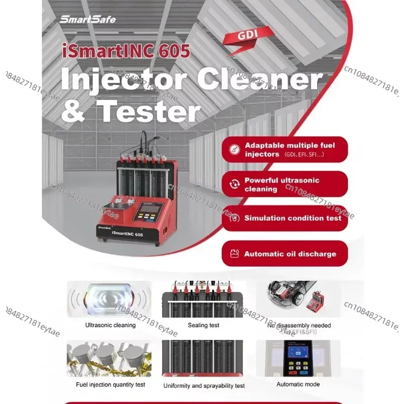 Launch GDI Injector Cleaner Machine CNC605A Large Size Fuel Injector Tester 110V/220V