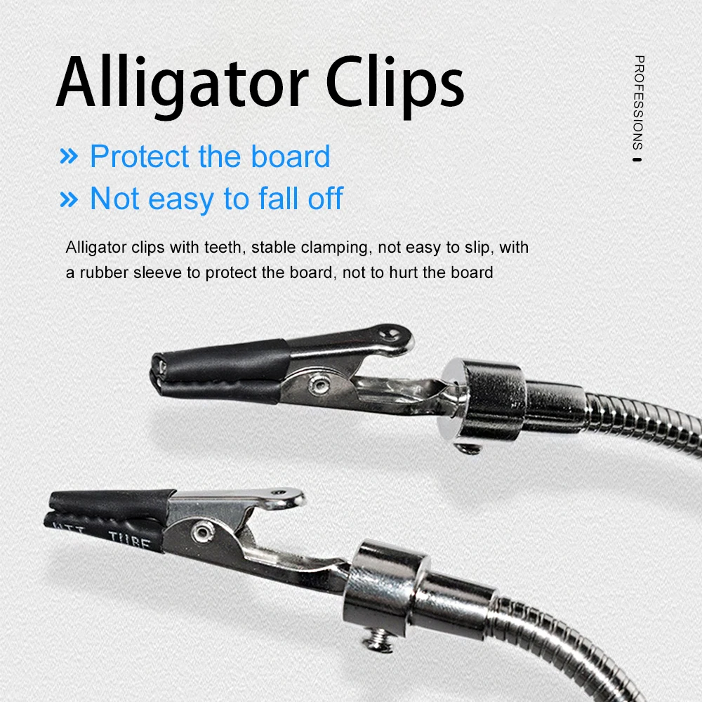 Desktop Magnifying Glasses PCB Circuit Board Repair Holder Flexible Metal Arm Electronic Repair Aid for Soldering Station