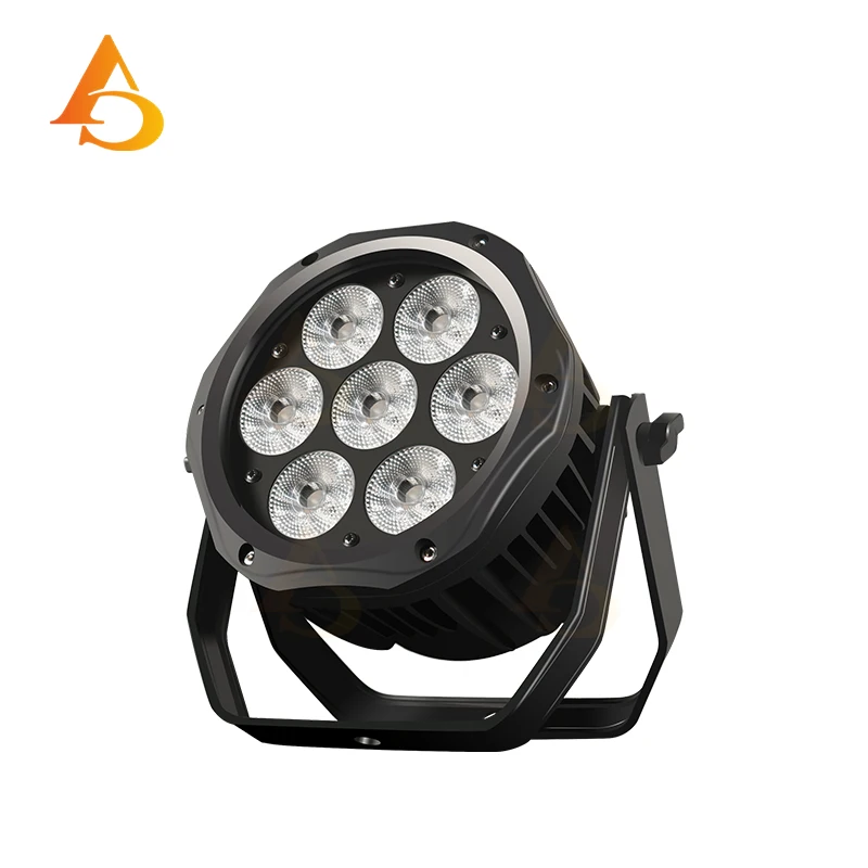 

AICPOSE IP65 Outdoor 7x18W RGBWA UV 6 in 1 LED Par Light Stage Light DMX Control Stage Light DJ Disco Light