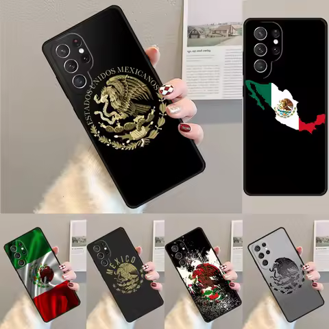 Cover For Samsung Galaxy S24 S25 Ultra S21 S22 Note 10 20 lite Plus FE S23 mexico flag mexicanos Phone case Coque