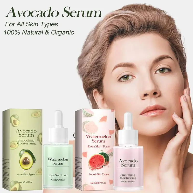 Avocado Face Serum Watermelon Face Firming Essence Lifting Firming Fade Fine Lines Anti-aging Essence Removing Wrinkles Essence