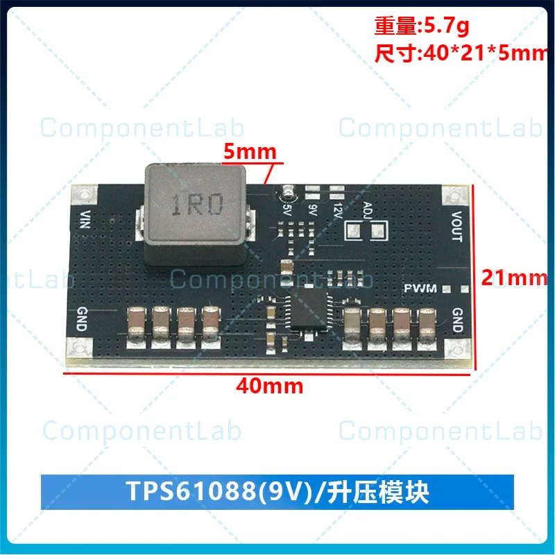 5-15pcs Genuine TPS61088 5/9/12V High-Power Lithium Battery Boost DC-DC Power Module 10A Current