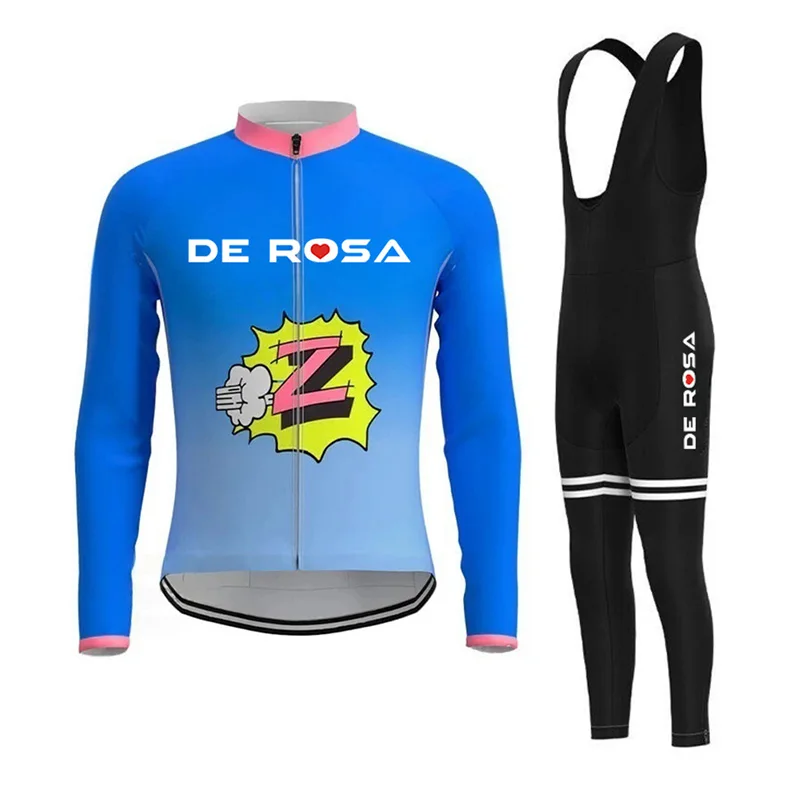 

Велосипедная майка De Rosa с длинным рукавом, дышащая, для лета, велосипедные штаны-комбинезон для активного отдыха, велосипедная майка