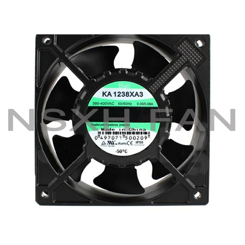 NEW KA1238XA3 380V 0.09A/0.08A Ball Bearing High Air Volume Cooling Fan