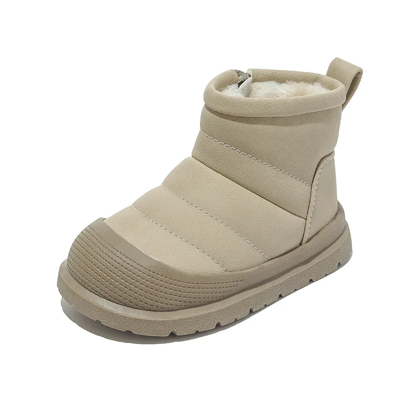 Botas cortas de nieve de invierno de felpa suave impermeables antideslizantes al aire libre duraderas de alta calidad para niños