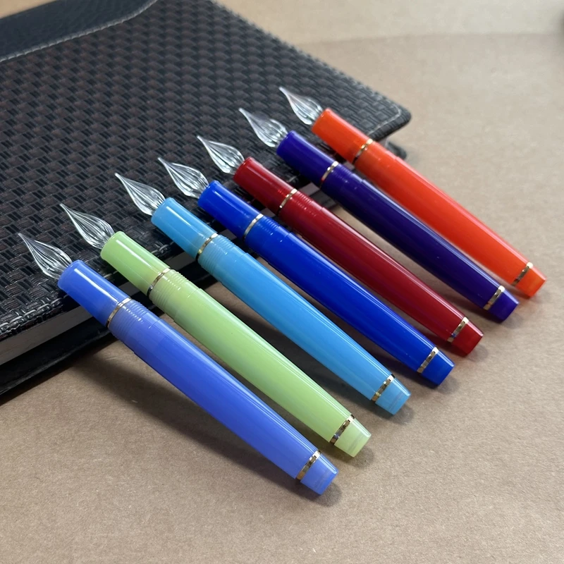Jinhao 82 Modified Transparent Glass Dip Pen, Writing, Calligraphy, Painting Pen, Hand Polished Tip,  Series A