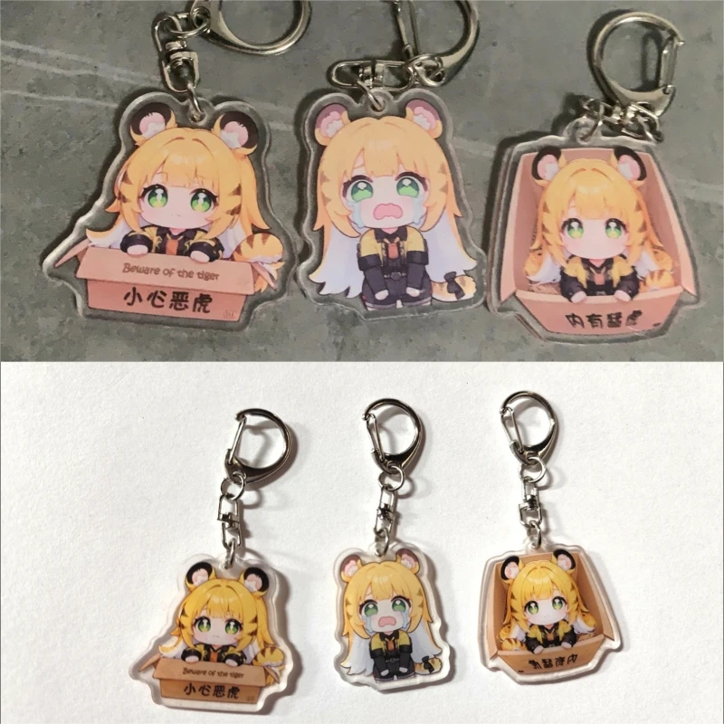 Zenless Zone Zero Ju Fufu Phone Charm Cute Acrylic Vivid Expression Picture Keychain Cell Phone Chain Pendant Key Ring Bag Decor