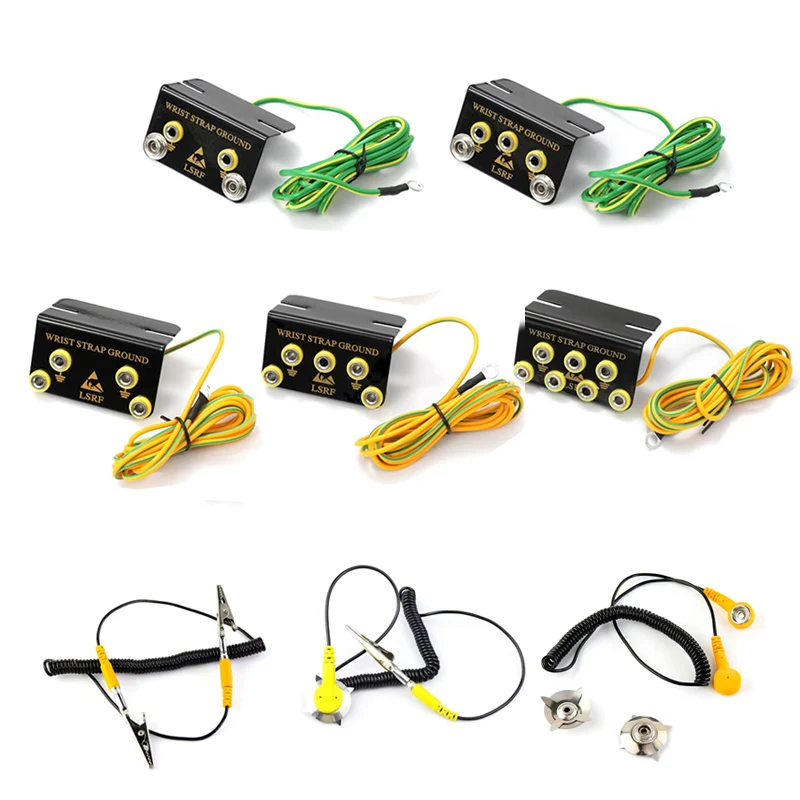 プロフェッショナル帯電防止 ESD グランドソケット L 型ソケットバナナプラグ ESD リストストラップ接地線静電気アースケーブル