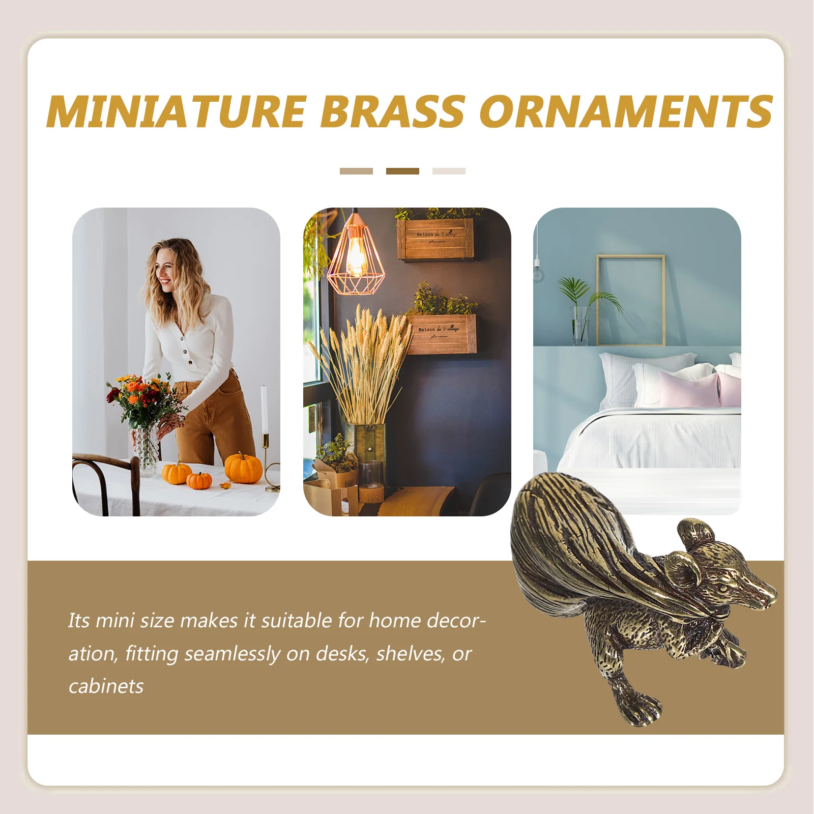 ماوس نحاسي صغير خمر الحيوان النحت اليد منحوتة زخرفة صغيرة للمنزل ديكور مكتب الرف خزانة الفن #5