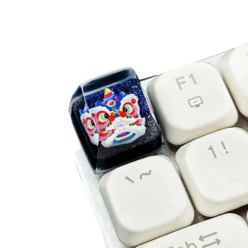 

Y1UB Traditional Dragon Dance Decorative Resin Epoxy Keycap for Mechanical Keyboards