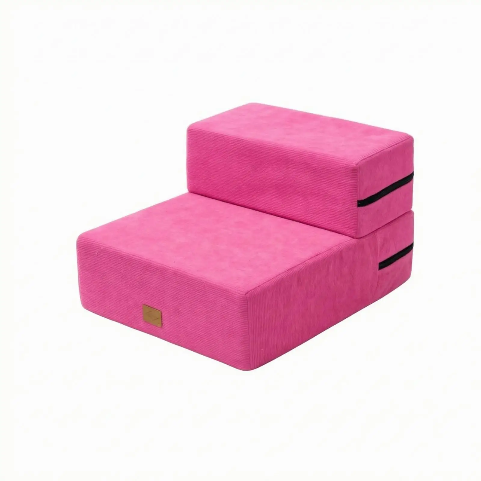Dog Stair Ramp for Bed with Cushioned Foam Steps Portable Folding Pet Ladder for Small Dogs Sofa Climbing Support