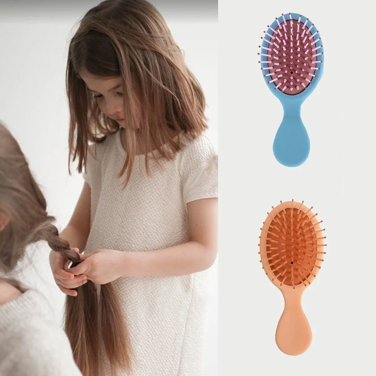 مشط وسادة هوائية معكرون محمول للفتيات والطلاب، وسادة هوائية صغيرة للتدليك، مشط شعر منزلي، منتج تجميل