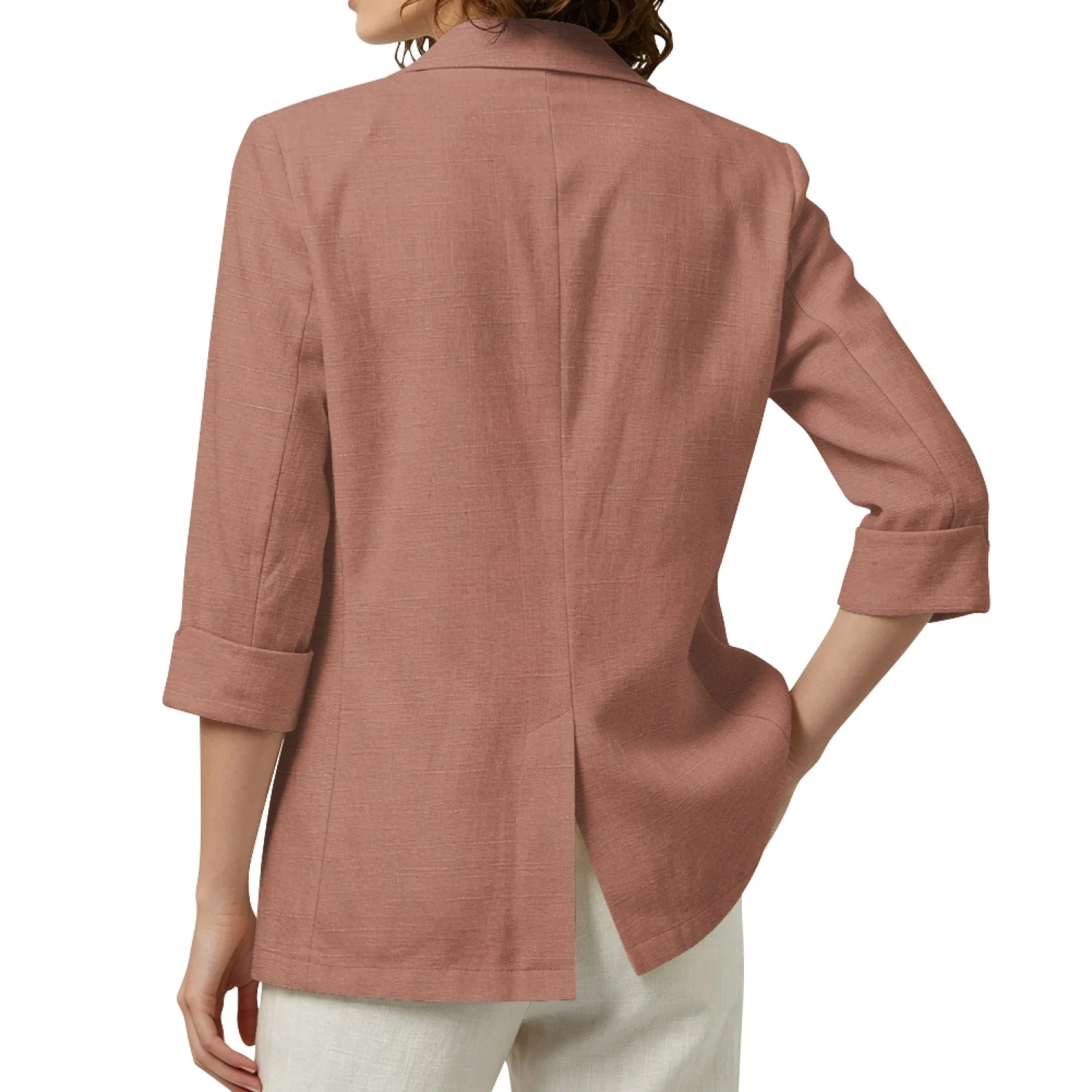 PENSTROLL Artistic Giraffe Open Front Layering Tank Jacket for Business Linen Like Fall Jackets Sizes S-3XL
