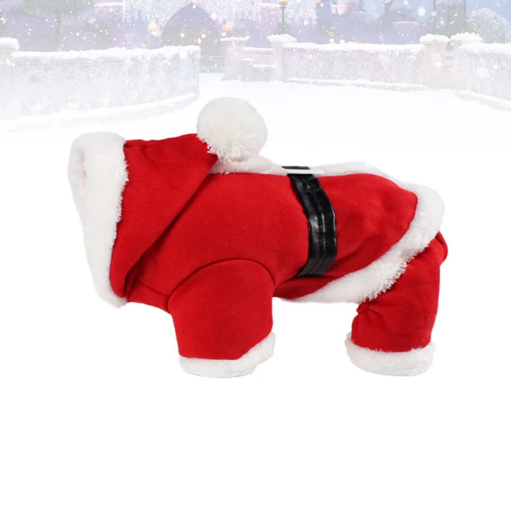 

Dog Christmas Clothes Pet Party Costume Adorable Santa Design Durable Long-Lasting Use Perfect for Walking Jogging L