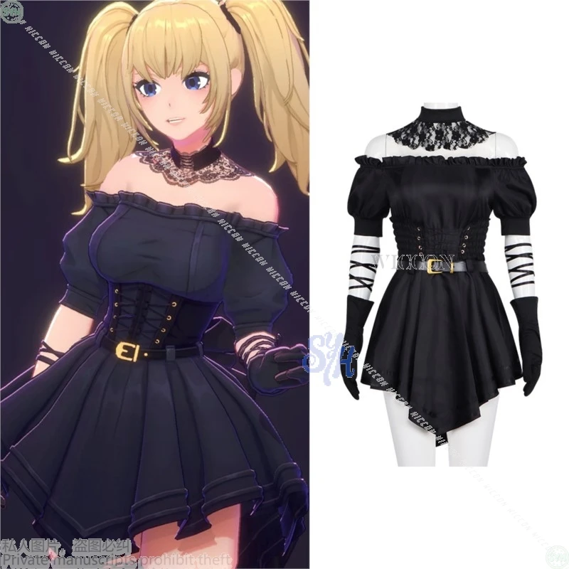 [MoeMimic] AI Girlfriend Cosplay Ani Grok Ai Anime Virtual Sexy Goth Mini Goth Kleid Y2k Jirai Kei Girls Lolita Halloween
