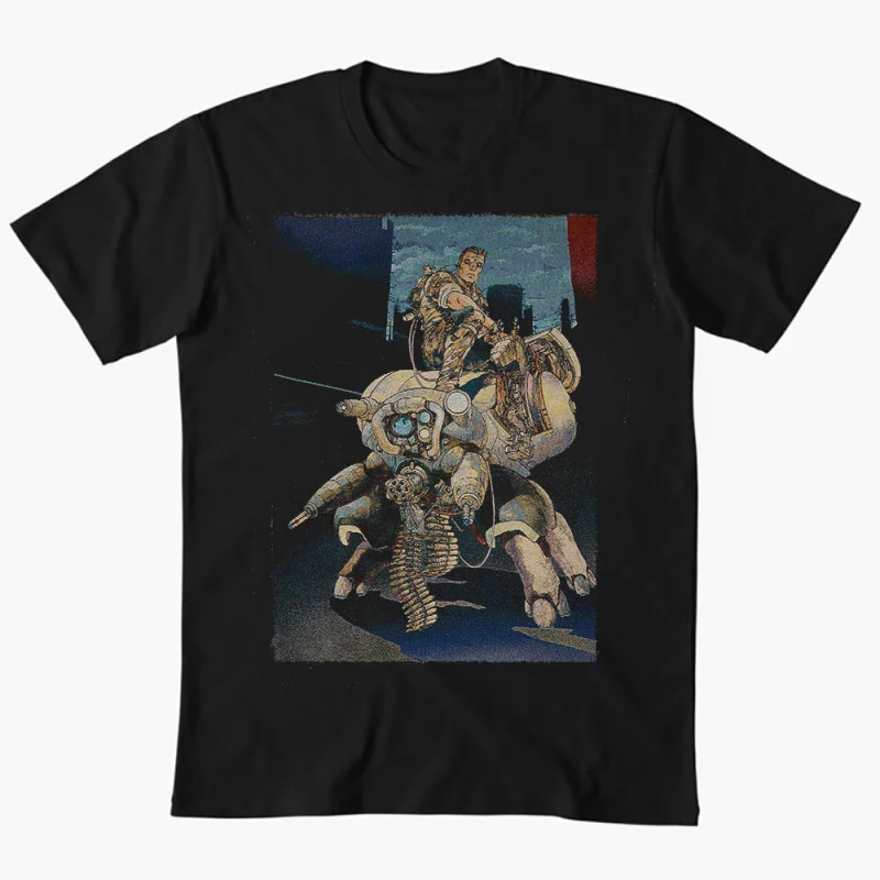 Ghost in the Shell Stand Alone Complex Anime T Shirt Cyberpunk Tachikoma Graphic Tee 0611 Sci-Fi Aesthetic Y2K clothes S-6XL