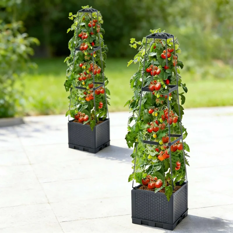 Home Multi-layer 3D Flower Stand Balcony Succulent Green Radish Climbing Stand Indoor and Outdoor Universal Plant Stand Multi-la