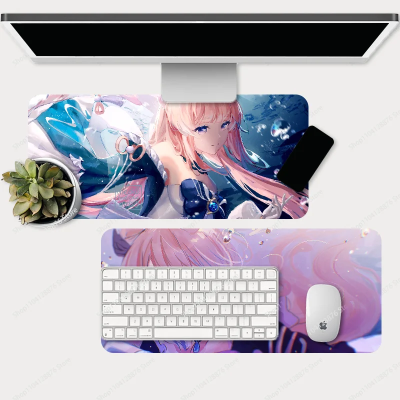 Game Genshin Sangonomiya Kokomi Mousepad Gaming Mouse pad Gamer Pc Accessories Deskmat Keyboard Mat Desk Protector Mause Pads