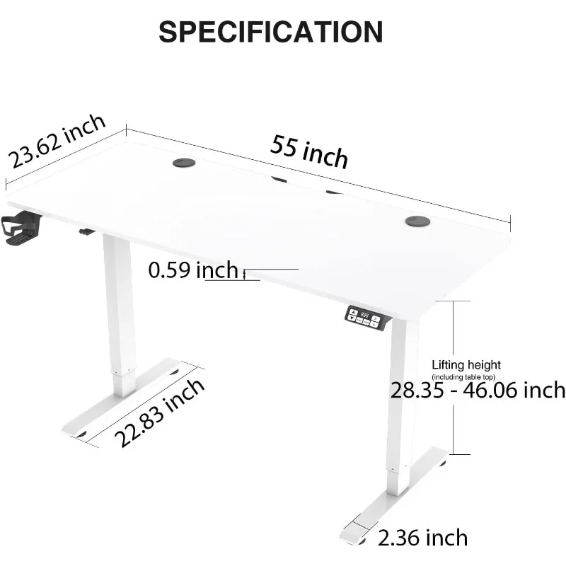 Standing Adjustable Height Sit Stand Home Office Including Splice Table Plate