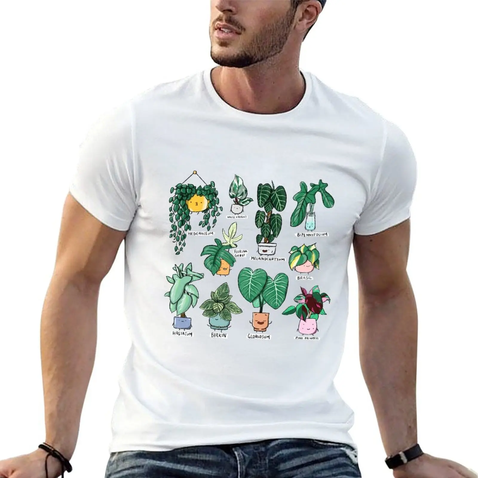 Camiseta familiar Philodendron, camisetas estampadas para hombre, camiseta personalizada para hombre, camiseta de algodón