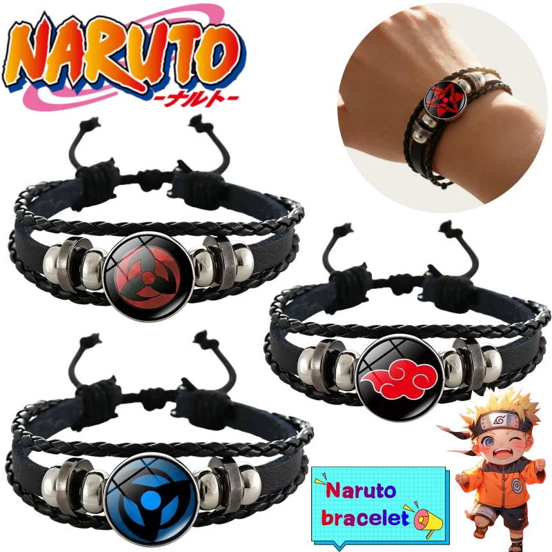 New Naruto Rinnegan Bracelet High-value Cartoon Printing Creative Men's and Women's Simple All-match Woven Beaded Bracelet Gift