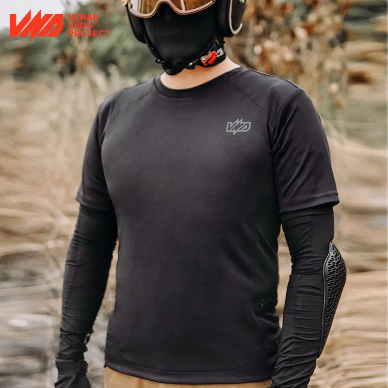 Summer Motorcycle Men T-shirt Short Sleeve Riding Breathable Quick-Dry Cyclist Undershirt Bicycle Tshirt Protective Gear Rider