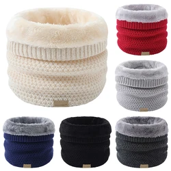 Sciarpa con collo spesso in peluche donna uomo inverno lavorato a maglia colletto a forma di Cashmer anelli caldi sciarpe collare sportivo all'aperto Infinity Snood INS