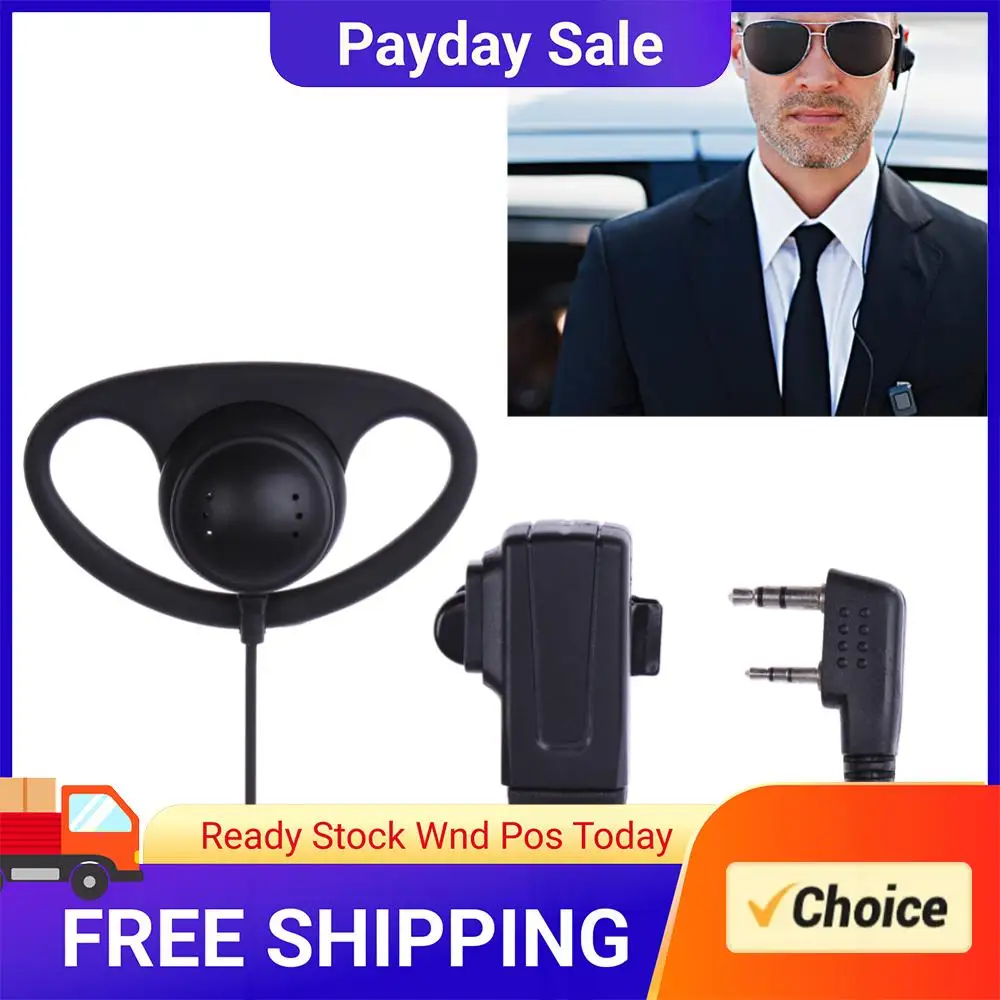 

2 Pin Walkie Talkie Earpiece Headset with MIC PTT Earphone Earpiece Headphone Accessories for Baofeng Kenwood Puxing TYT Radio